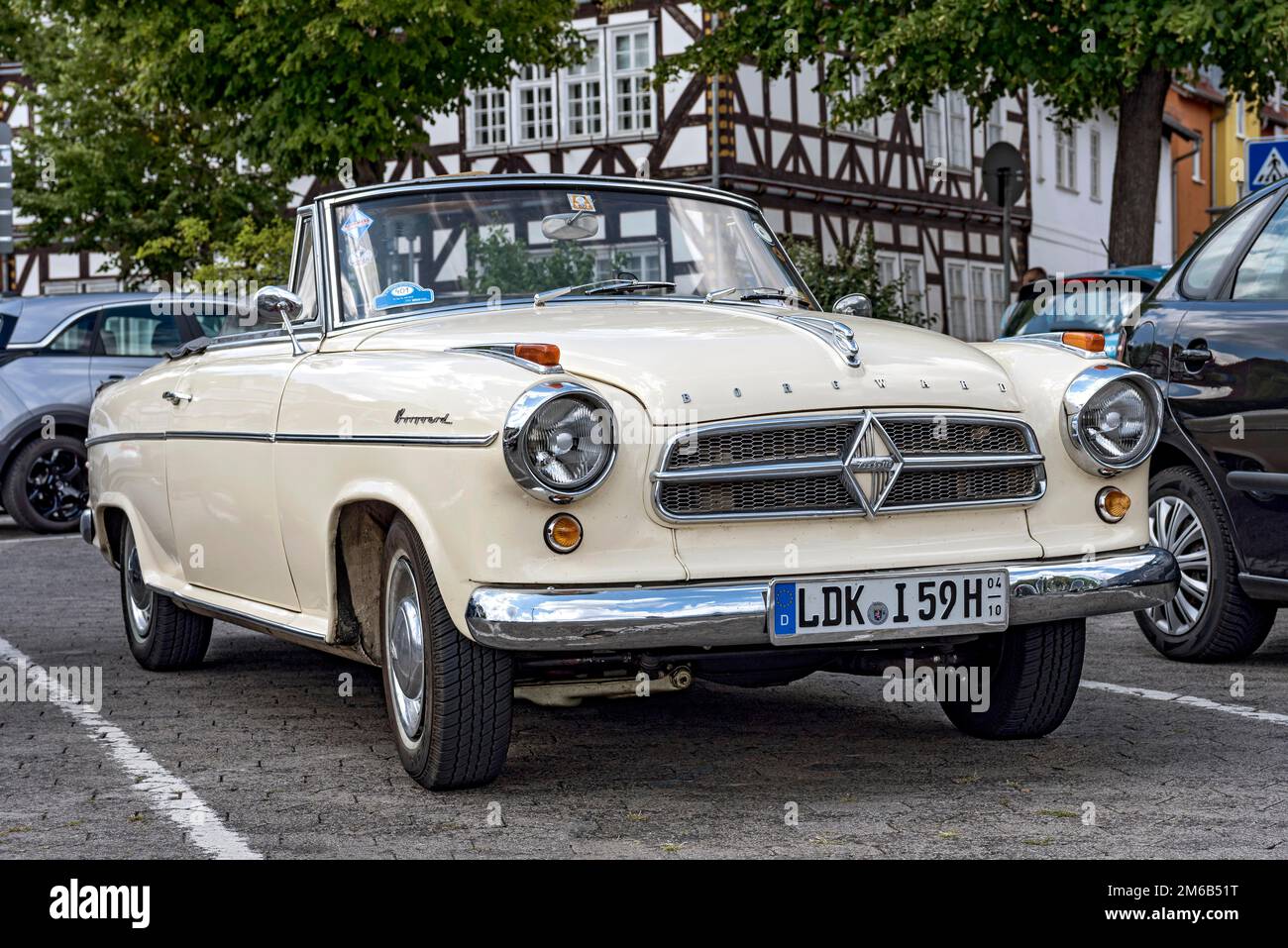Vintage Borgward Isabella Coupe TS Cabriolet, convertible, luxury car, year of construction 1954 to 1961, Bad Hersfeld, Hesse, Germany Stock Photo