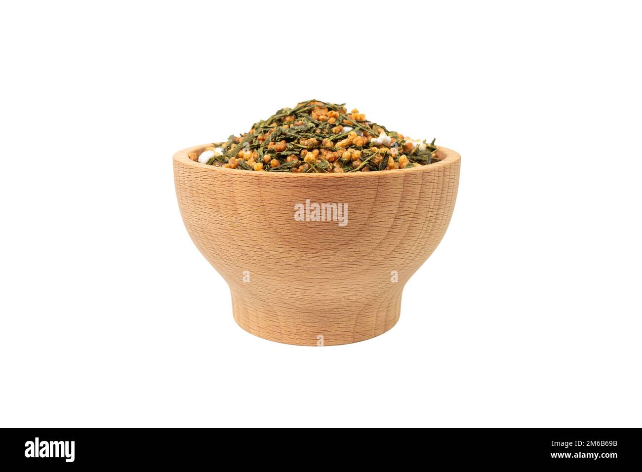 Green tea Japanese Genmaicha. Green tea mixed with roasted popped brown