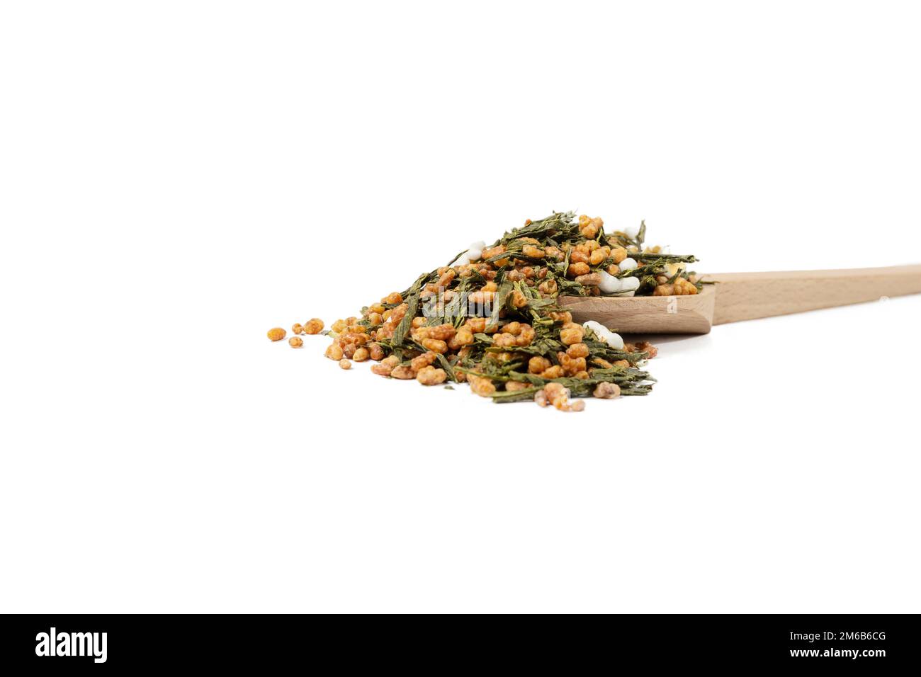 Green tea Japanese Genmaicha. Green tea mixed with roasted popped brown ...