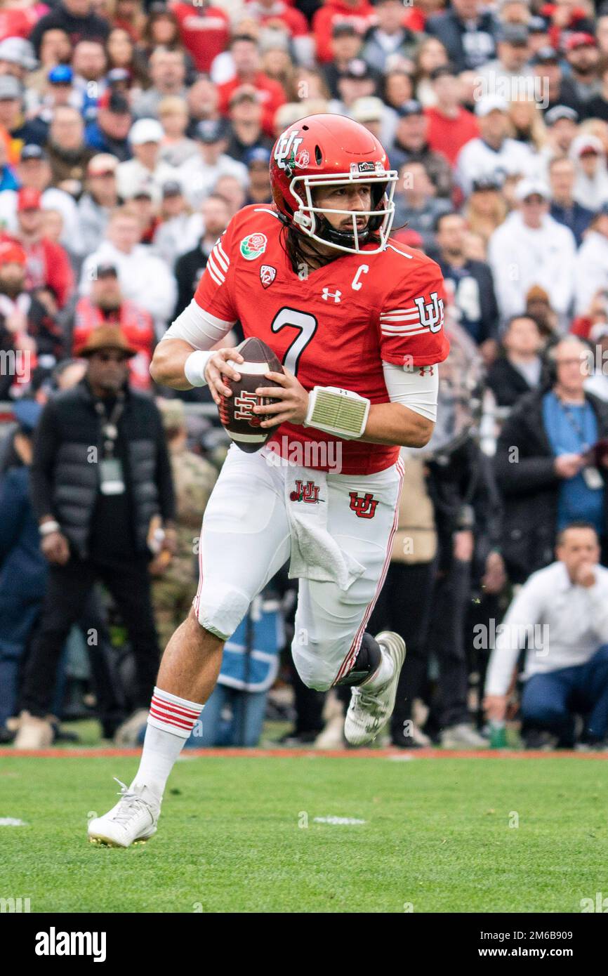 Utah Utes quarterback Cameron Rising (7) runs the ball during the 109th ...