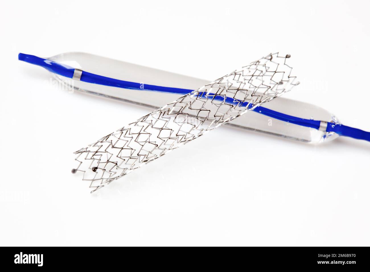 Balloon catheter with stent Stock Photo Alamy