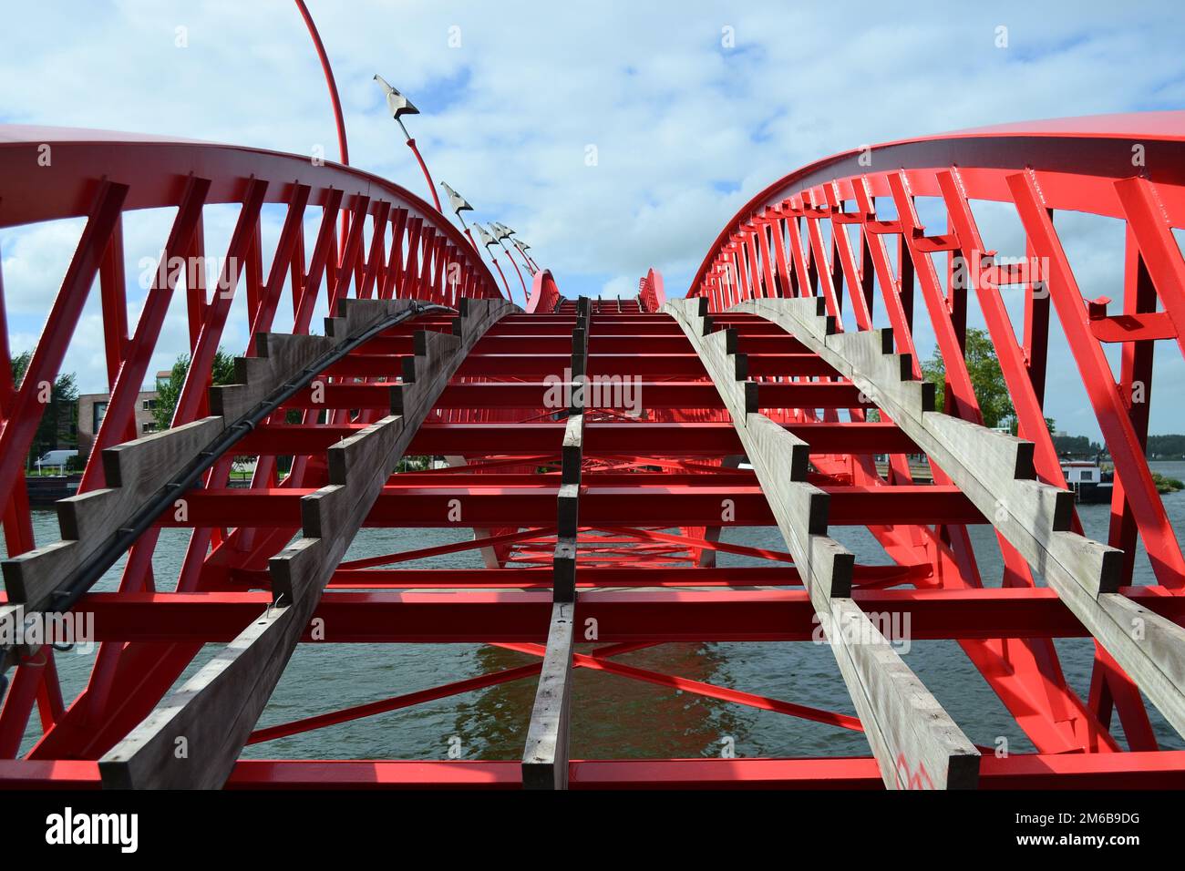 A closeup view of the python bridge in Amsterdam Stock Photo - Alamy