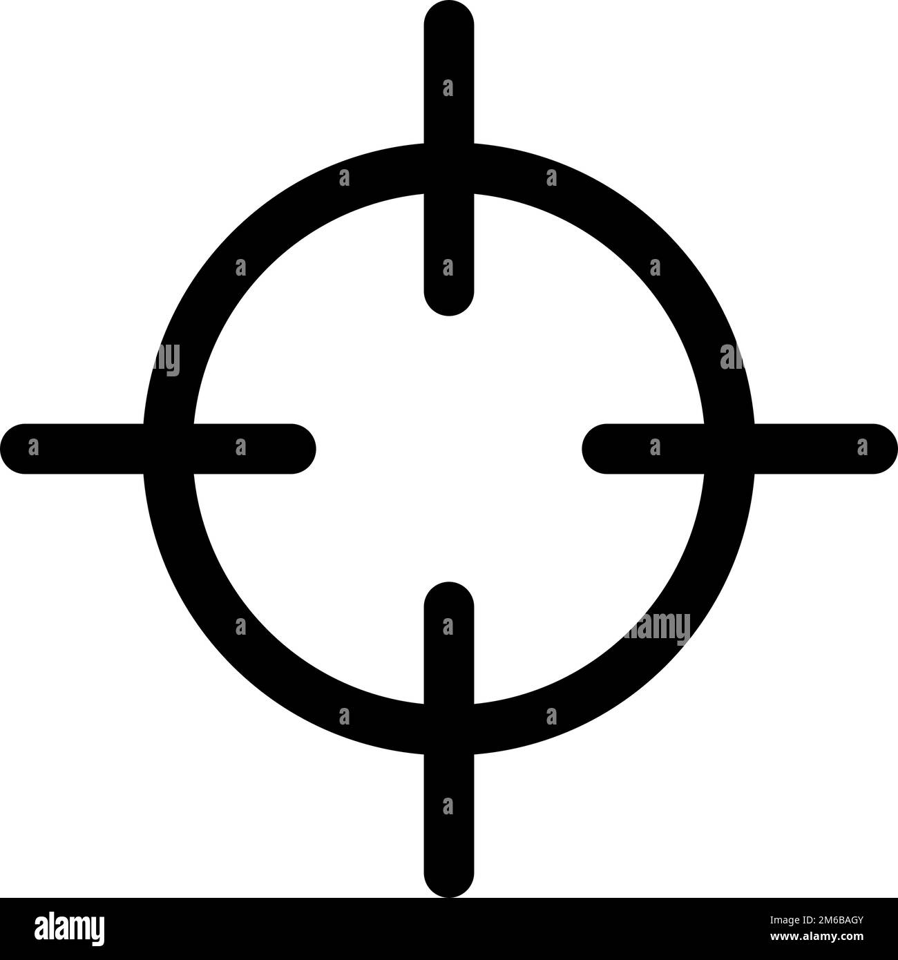 Simple AIM icon. Gun sight. Editable vector. Stock Vector