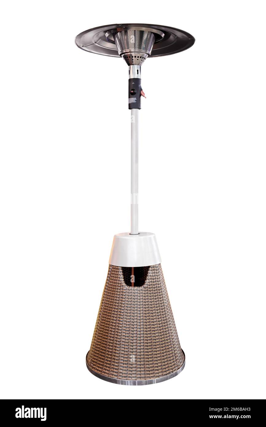 Street gas heater isolated on white background Stock Photo
