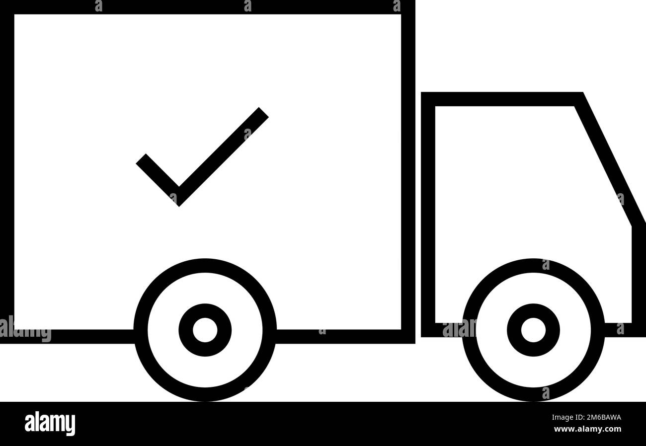 Track icon with check mark. Editable vector Stock Vector Image & Art