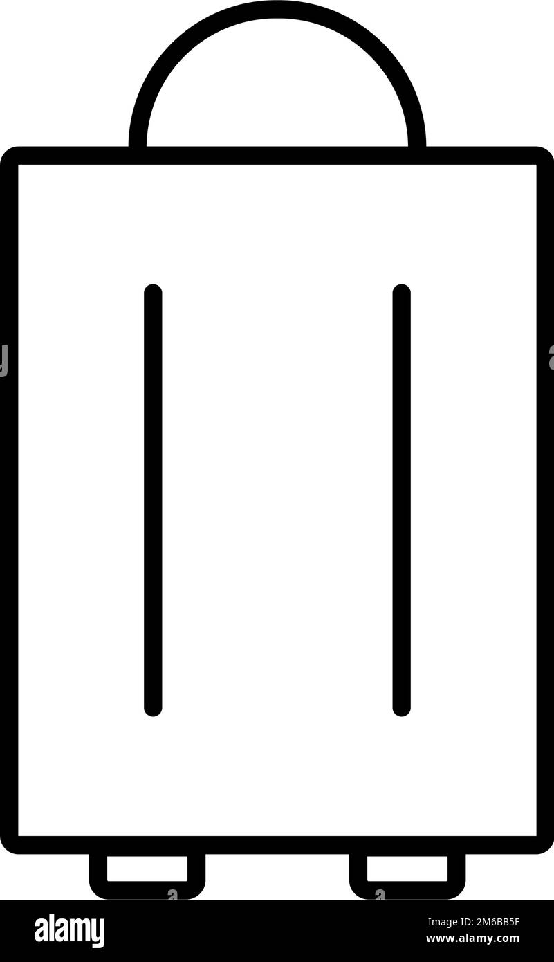 Simple suitcases. Luggage, Baggage. Editable vector Stock Vector Image