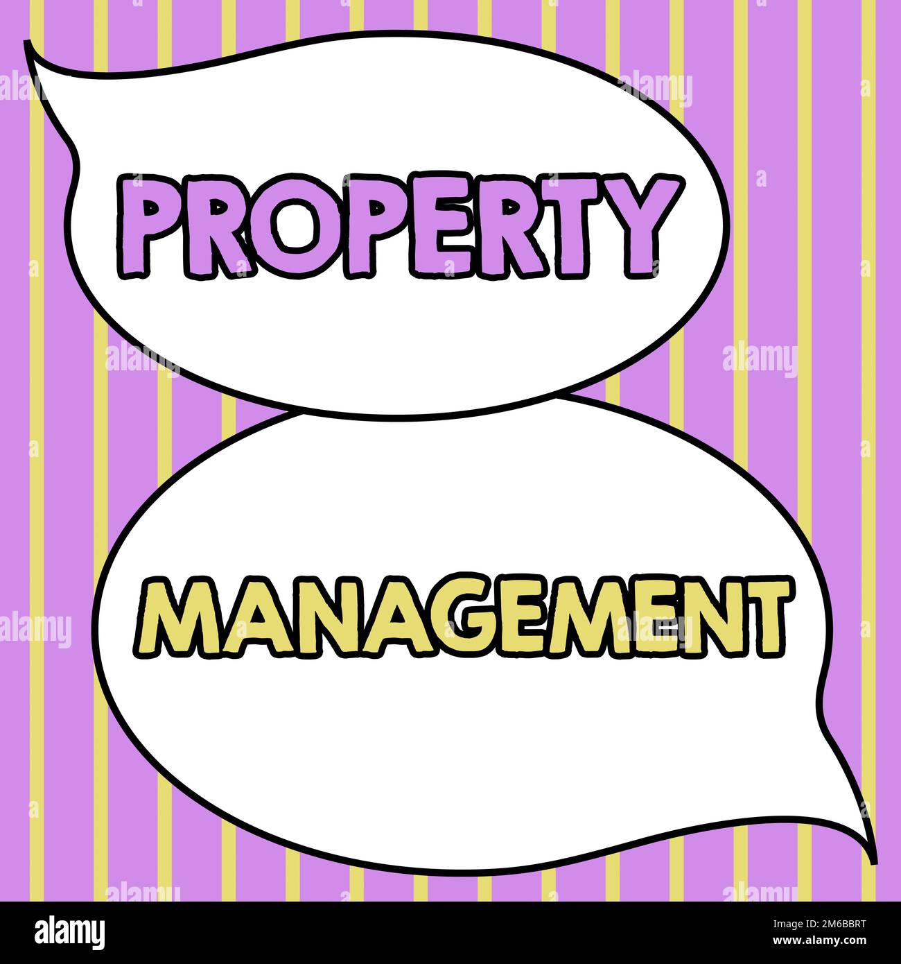 Writing displaying text Property Management. Concept meaning Overseeing of Real Estate Preserved