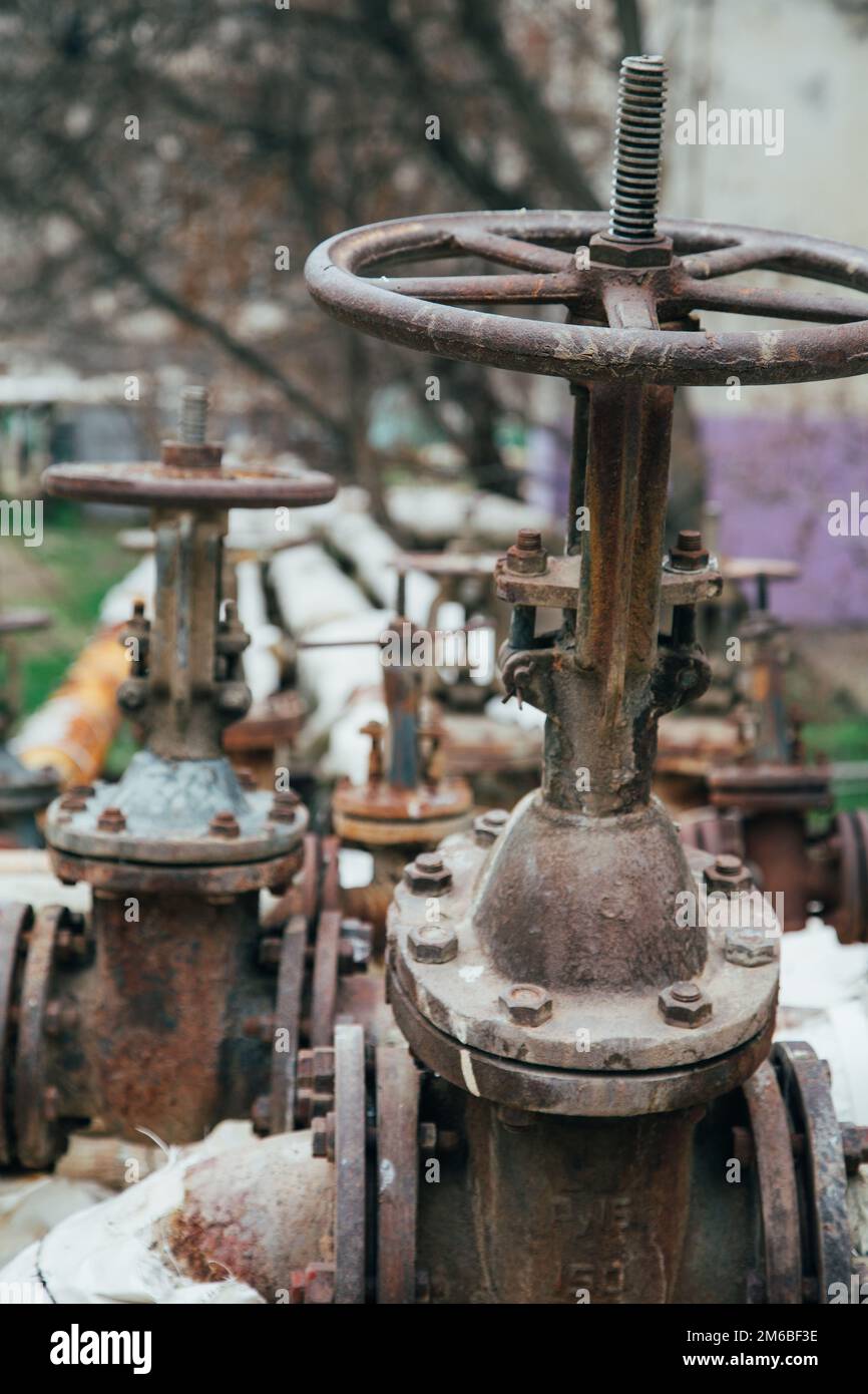 Industrial tap water pipe and valve Stock Photo Alamy