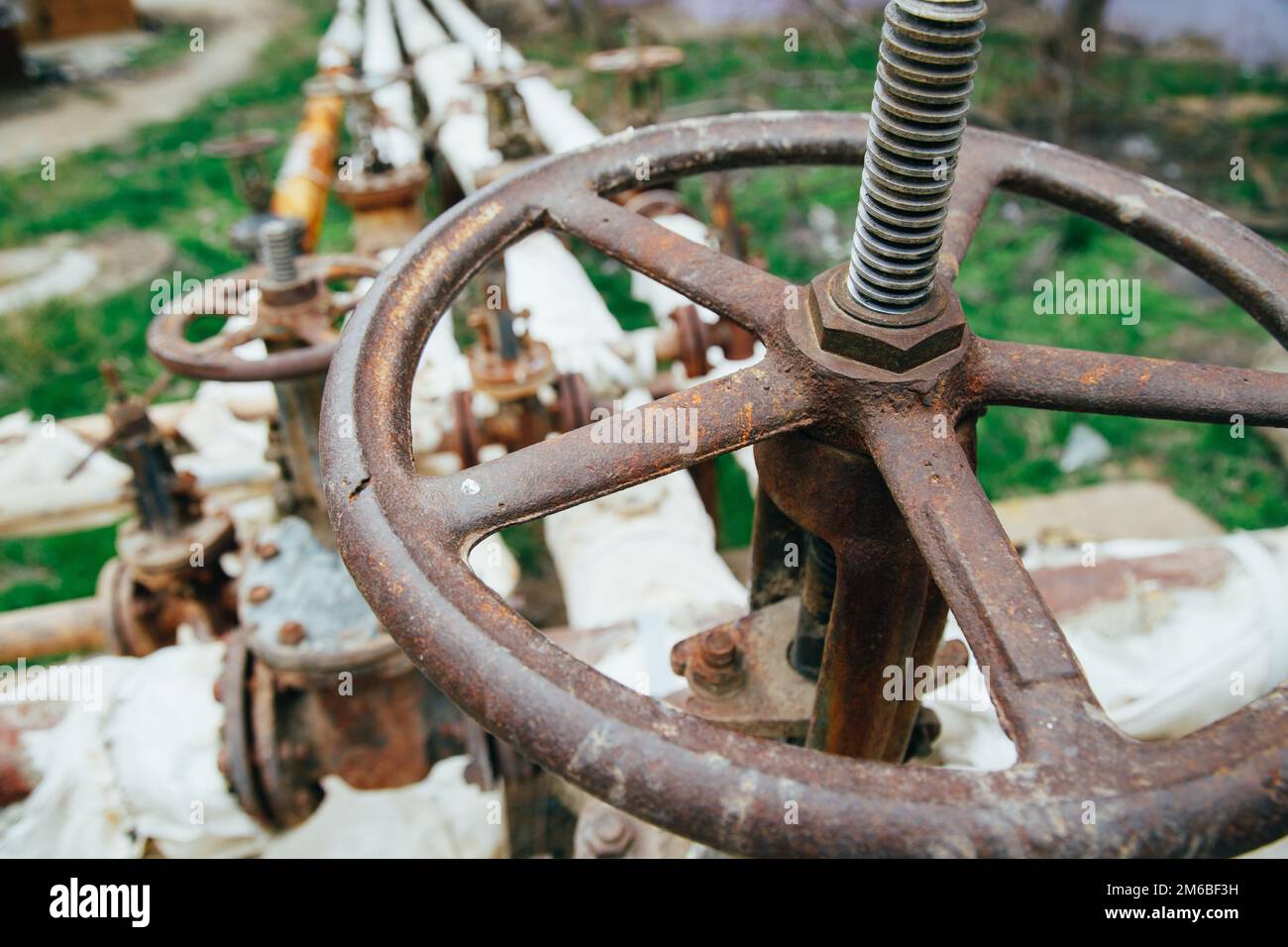 Industrial tap water pipe and valve Stock Photo Alamy