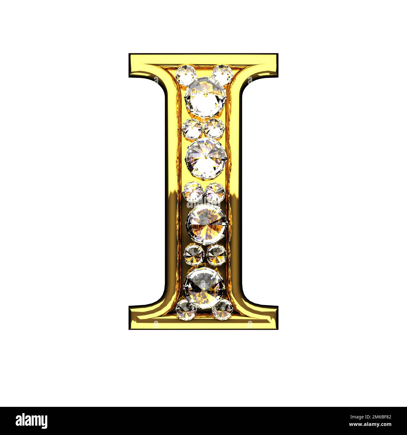 I isolated golden letters with diamonds on white Stock Photo - Alamy, image size:1300x1390