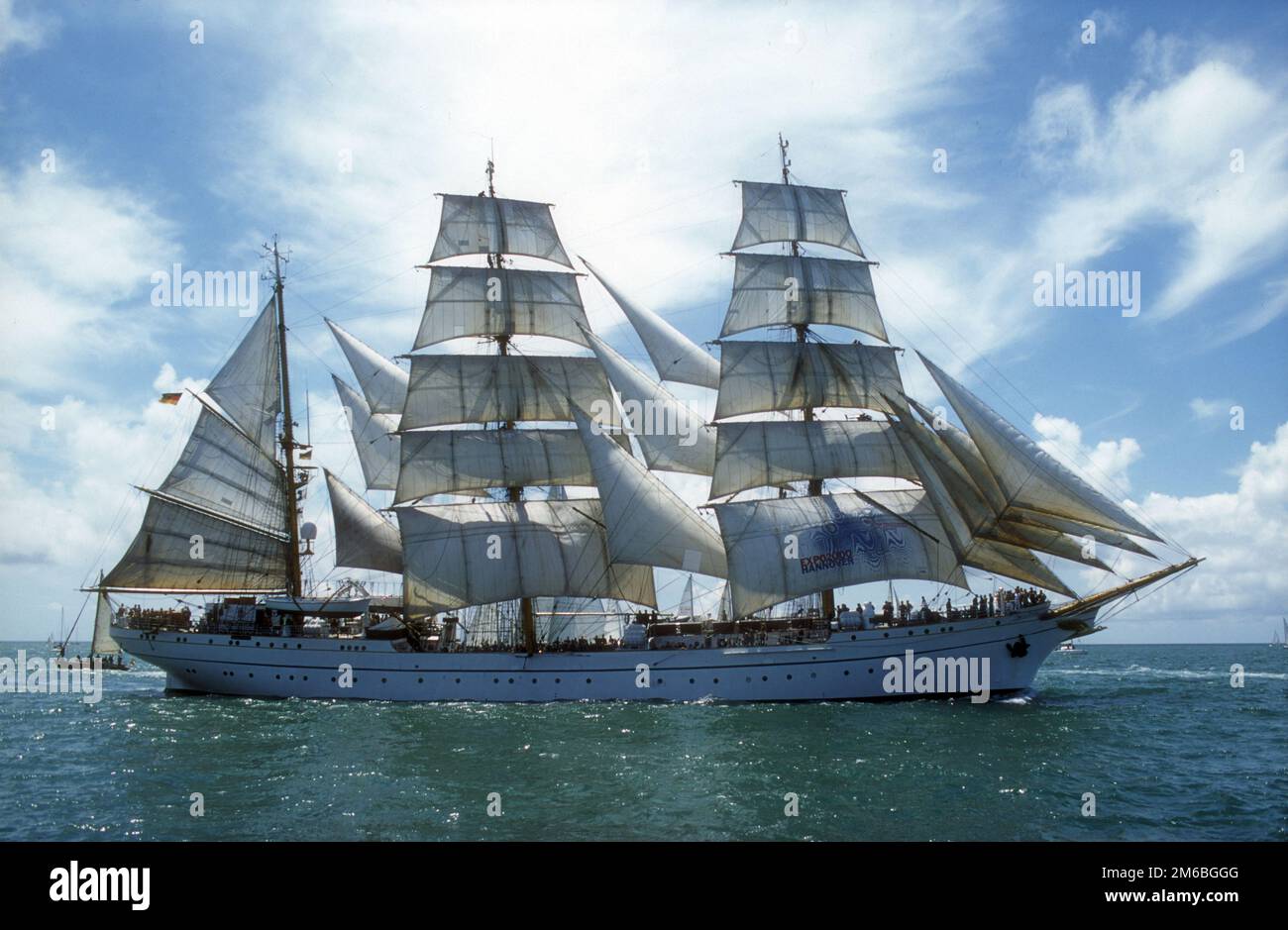 German Navy tall ship Gorch Fock II, Cadiz race start, 2000 Stock Photo ...
