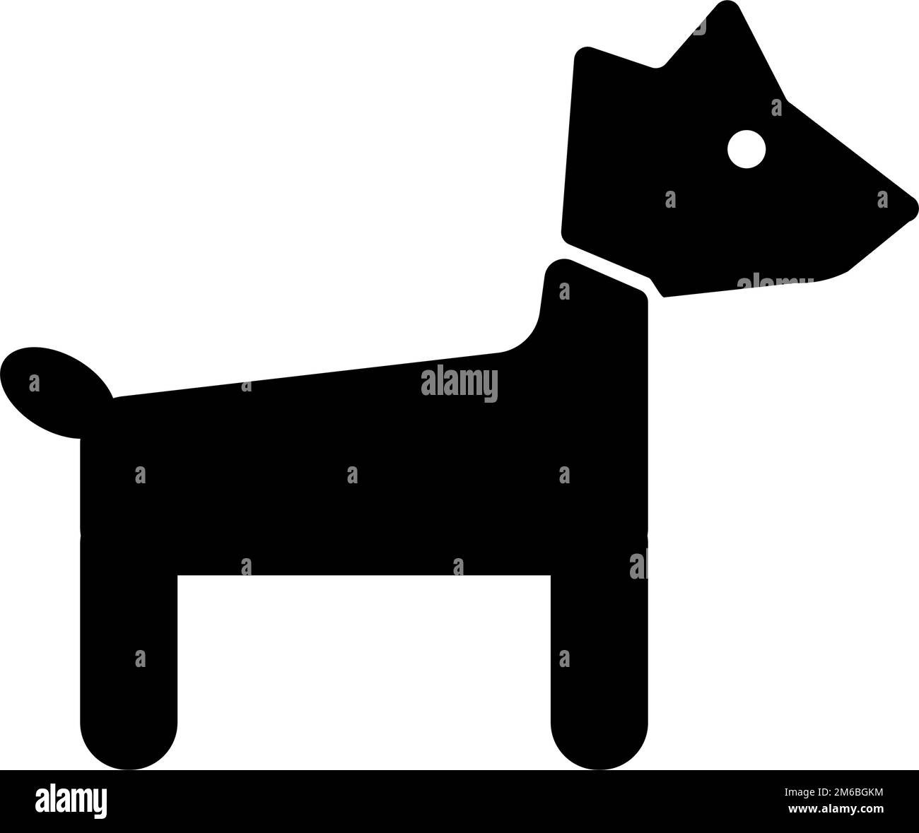 Dog silhouette icon. Animal. Editable vector. Stock Vector