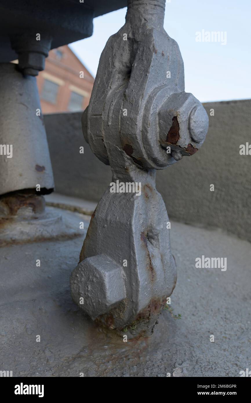 Old Metal fitting of the nuts bolts and hinges. painted Stock Photo Alamy