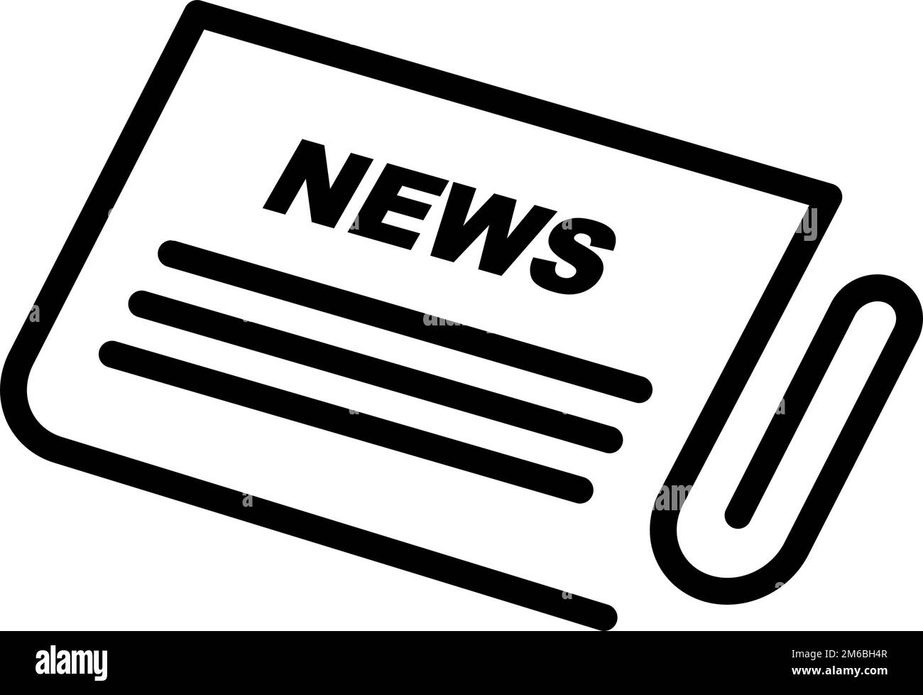 Simple newspaper icon. Paper newsprint. Editable vector Stock Vector