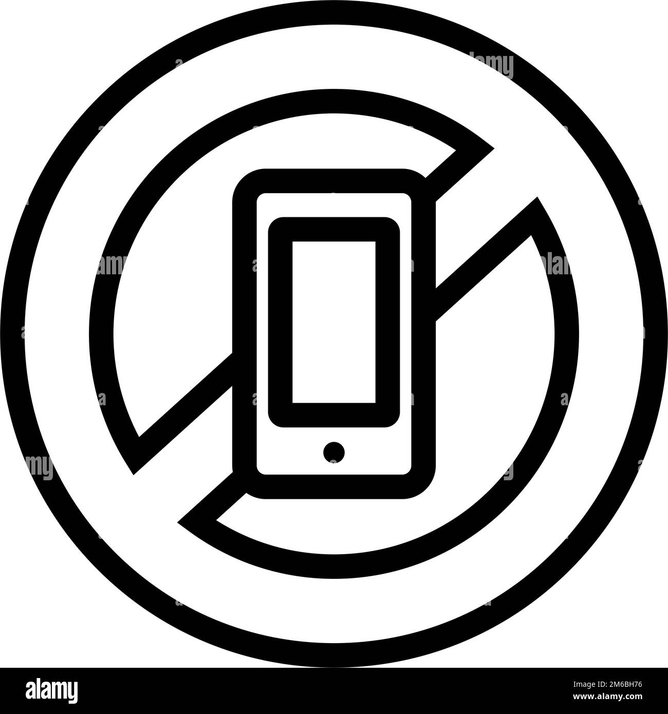 Smartphone not available. Communication device restriction. Editable vector. Stock Vector