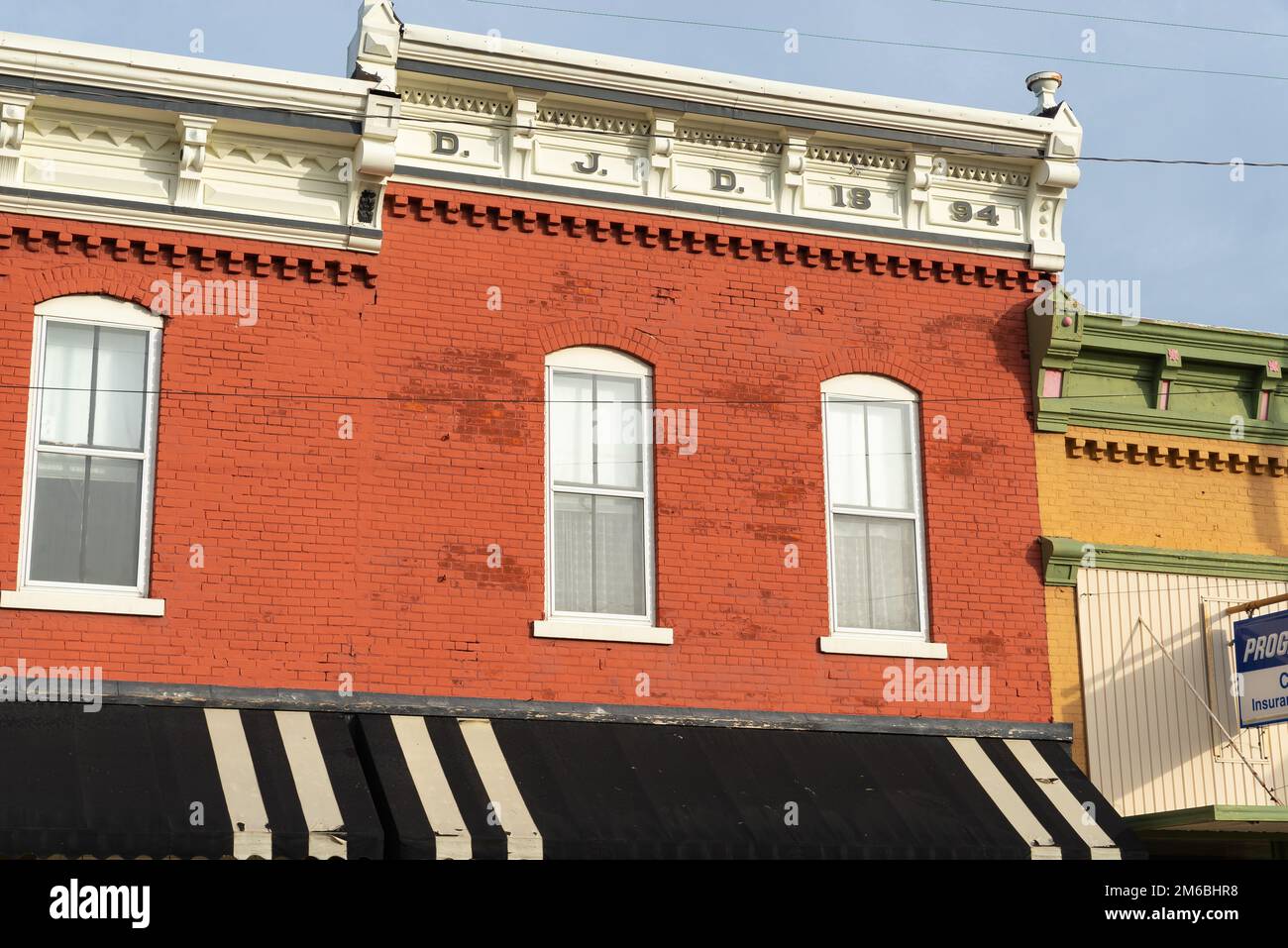 Exterior of downtown buildings in Toulon, Illinois, USA Stock Photo Alamy