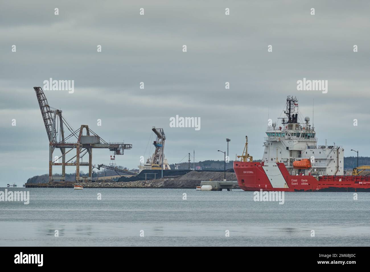 The sydney International Coal Pier is in Sydney Nova Scotia Canada. It