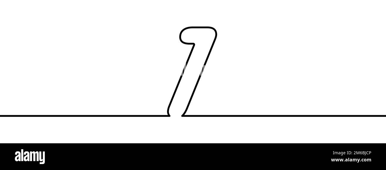 Number 1 In Continuous Line Drawing Style Line Art Of Number One number-1-in-continuous-line-drawing-style-line-art-of-number-one