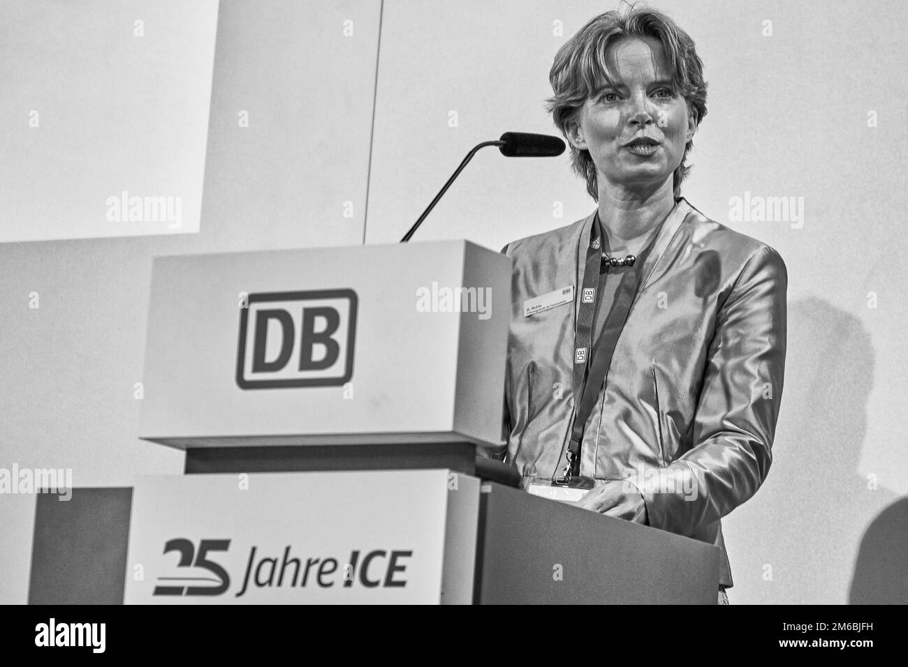 Deutsche Bahn: Birgit Bohle, chairman DB Fernverkehr, on the occasion of 25 years ICE in Germany Stock Photo