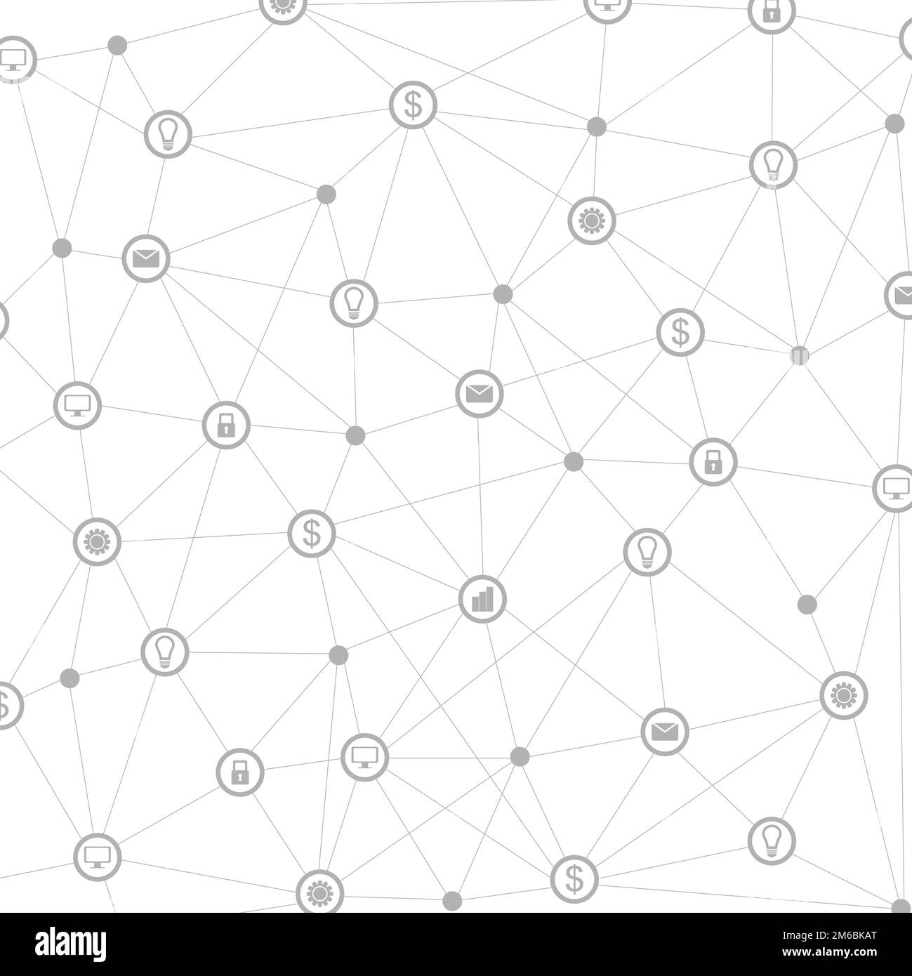 Light grey tech background with communication icons Stock Photo - Alamy