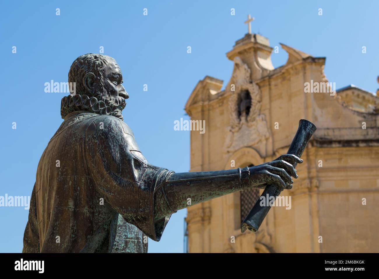 Statue of Grand Master Jean de Vallette Stock Photo Alamy