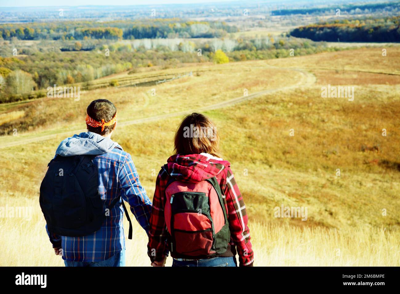 Woman man hiking map hi-res stock photography and images - Alamy