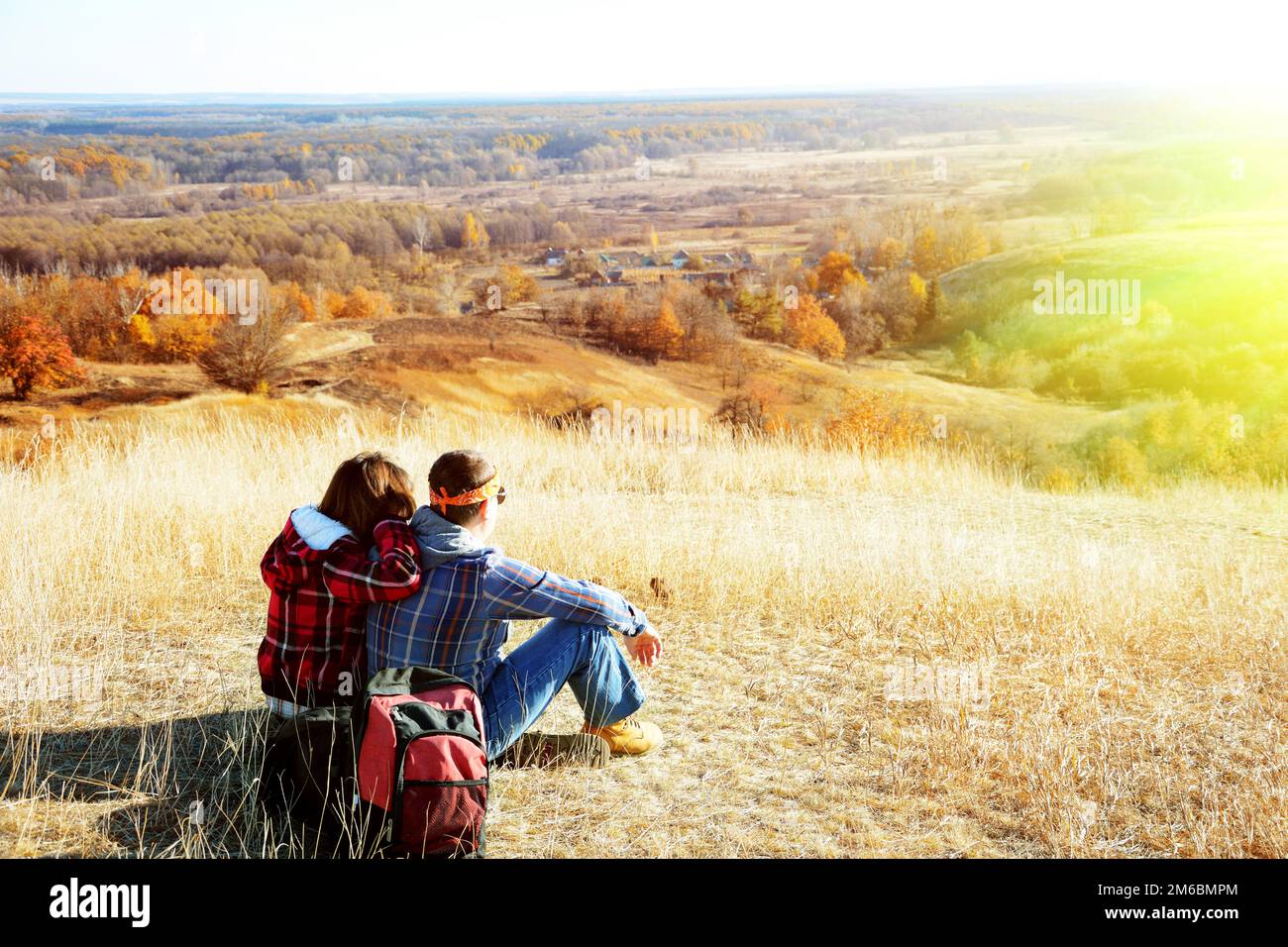 Woman man hiking map hi-res stock photography and images - Alamy