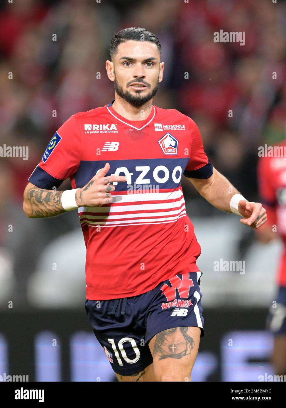 LILLE - Remy Cabella of LOSC Lille during the French Ligue 1 match between  Lille OSC and Stade de Reims at Pierre-Mauroy Stadium on January 2, 2022 in  Lille, France. AP