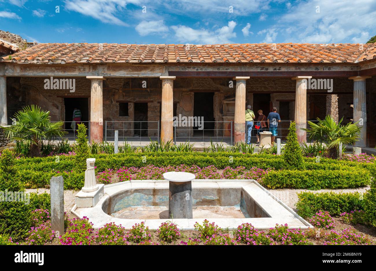 House in Pompeii near Naples, Italy. Pompeii is Ancient Roman city