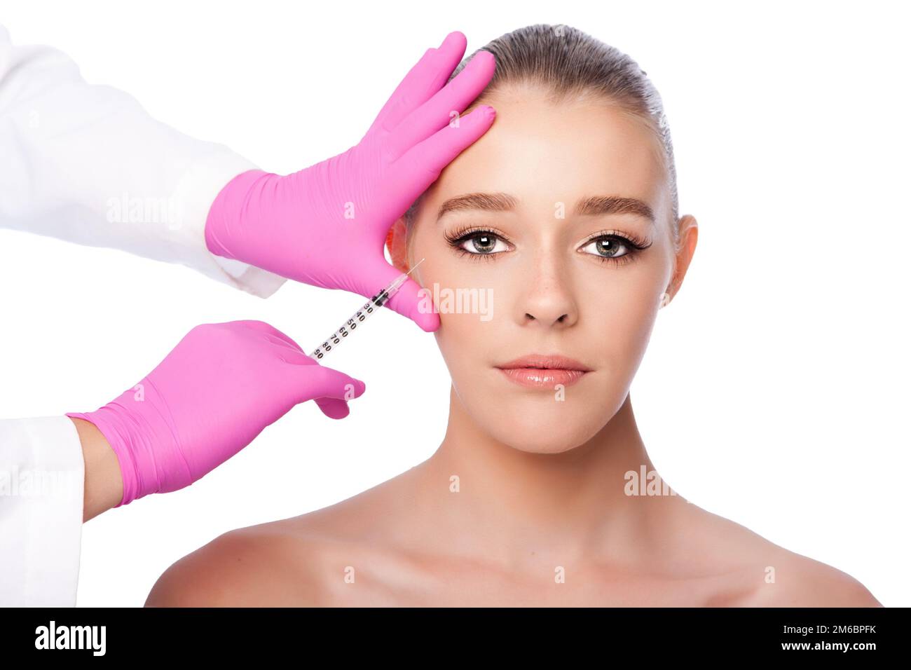 Injection facial skincare spa beauty treatment Stock Photo