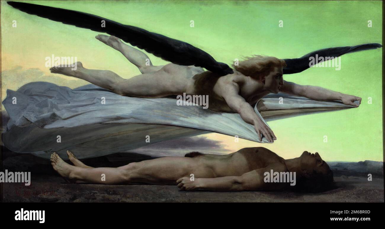 Égalité devant la mort (Equality Before Death) painted by nineteenth-century French painter William-Adolphe Bouguereau in 1848 Stock Photo