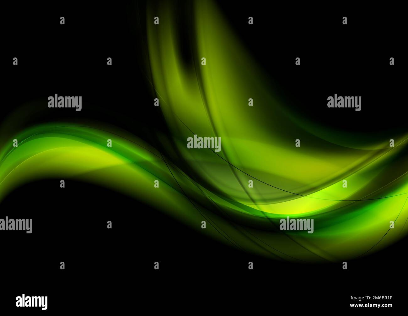 Green glowing waves hi-res stock photography and images - Alamy