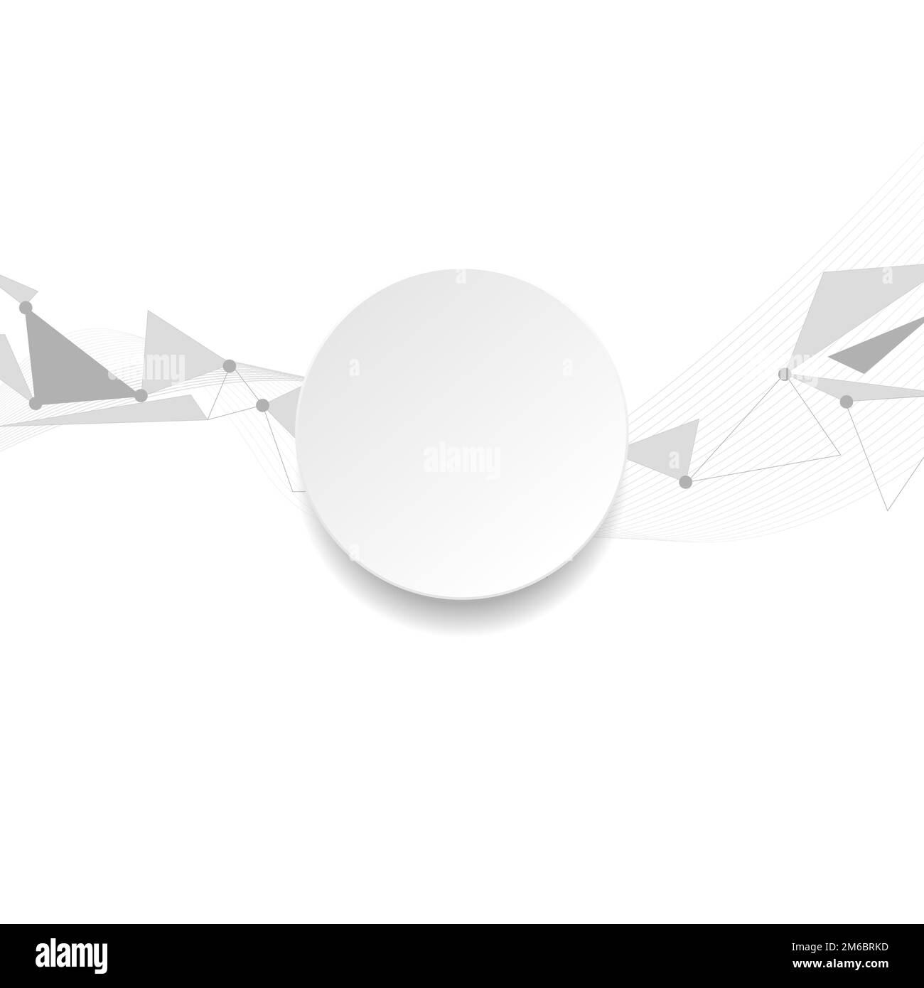 Grey white low poly connection tech background Stock Photo