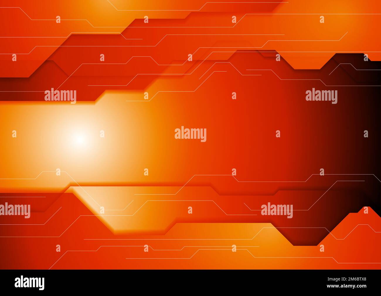 Dark orange hi-tech corporate background Stock Photo