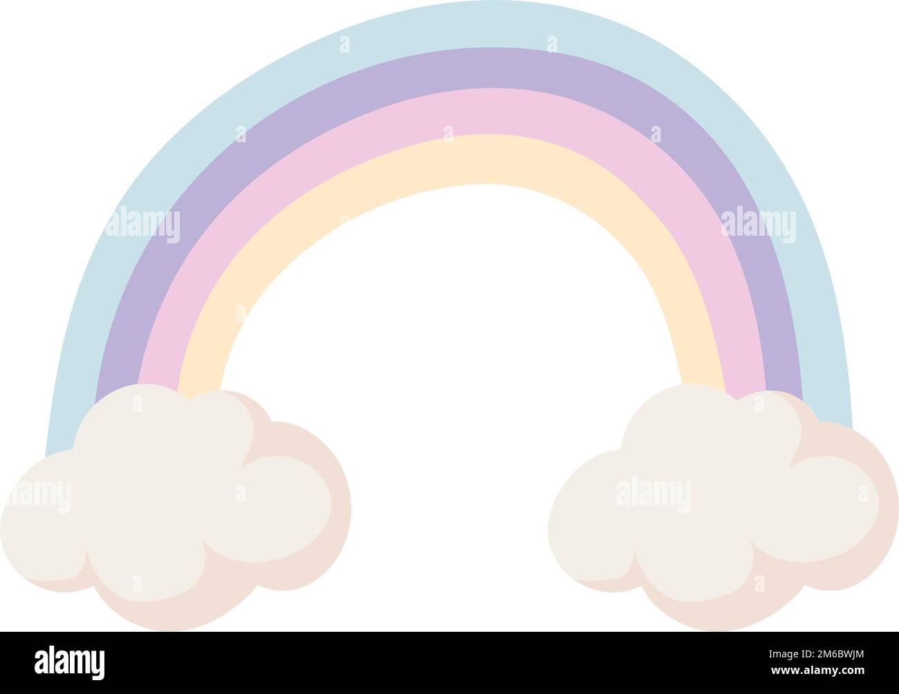 rainbow and clouds Stock Vector Image & Art - Alamy