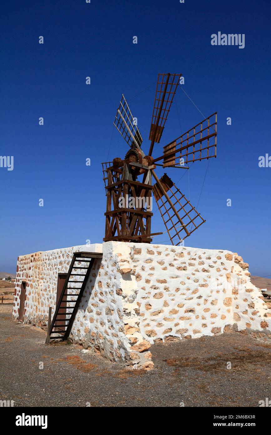 Old Windmill Near Tefia Village Fuerteventura Canary Islands Spain