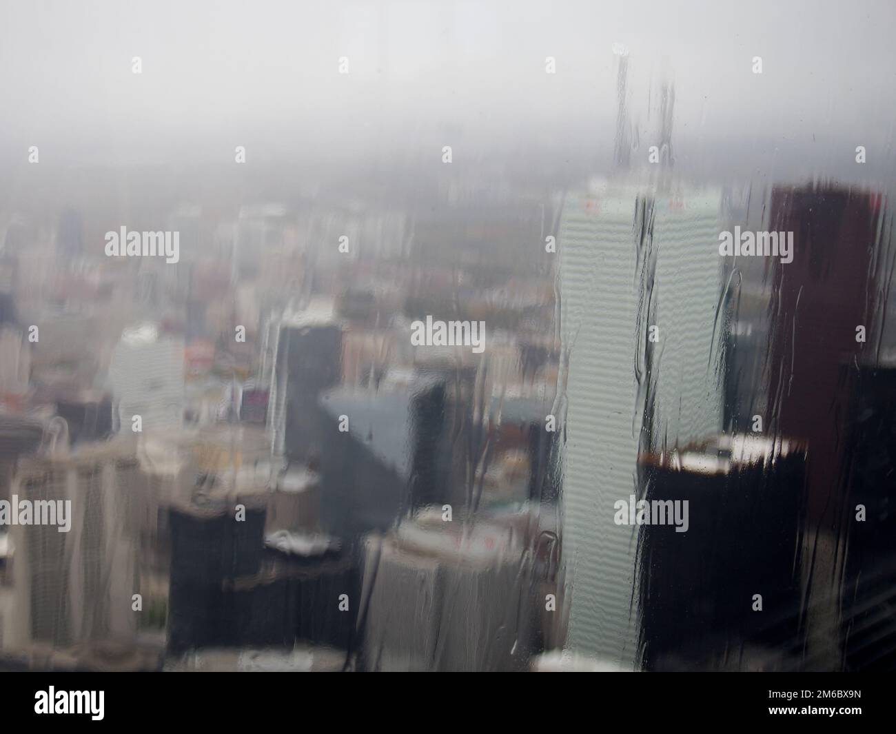 View of Downtown Toronto on a Rainy Day Stock Photo