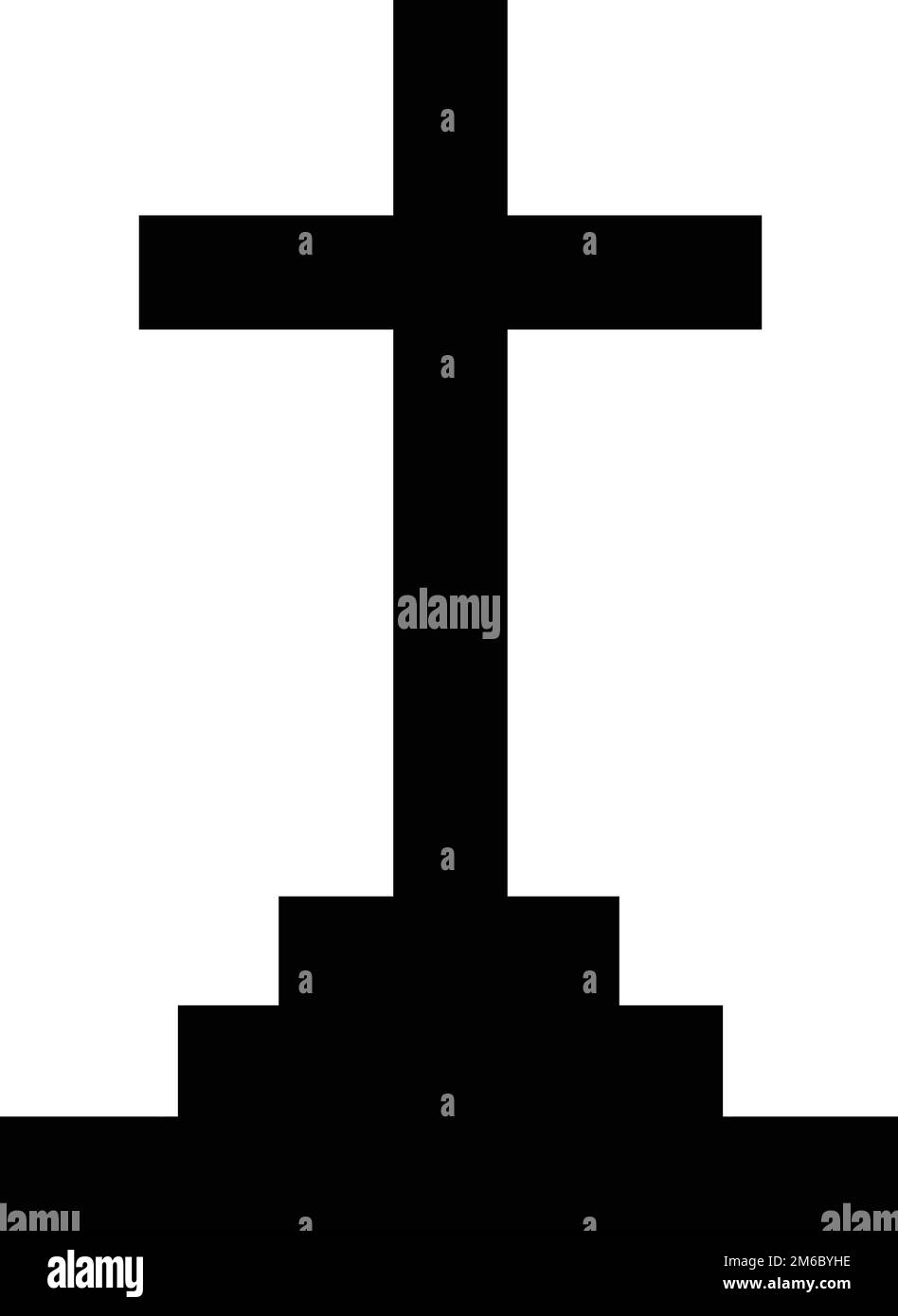 Golgotha cross vector illustration, black cross silhouette isolated
