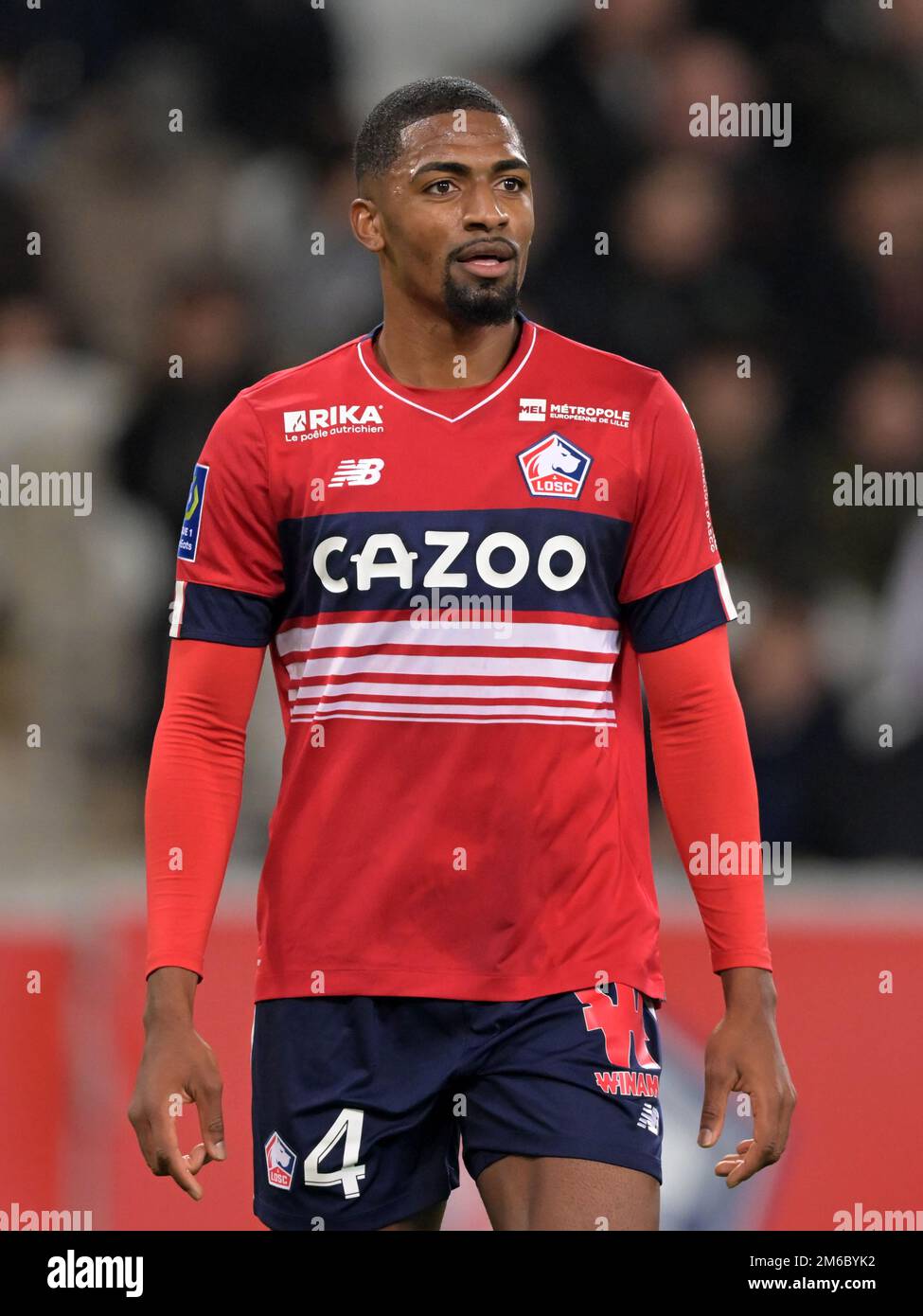 LILLE - Alexsandro of LOSC Lille during the French Ligue 1 match between Lille OSC and Stade de Reims at Pierre-Mauroy Stadium on January 2, 2022 in Lille, France. AP | Dutch Height | Gerrit van Cologne Stock Photo