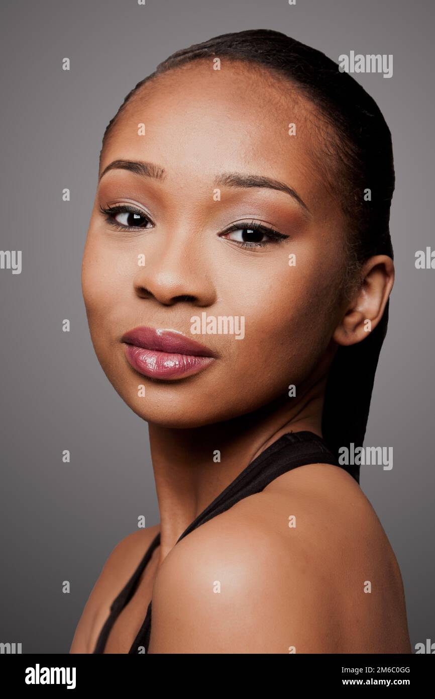 Black Asian Beauty face Stock Photo