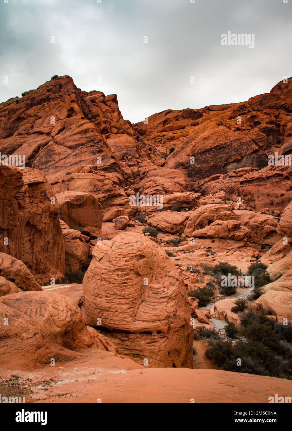 Red coloured Rock in the Red Rock Canyon National Conservation Area Stock Photo
