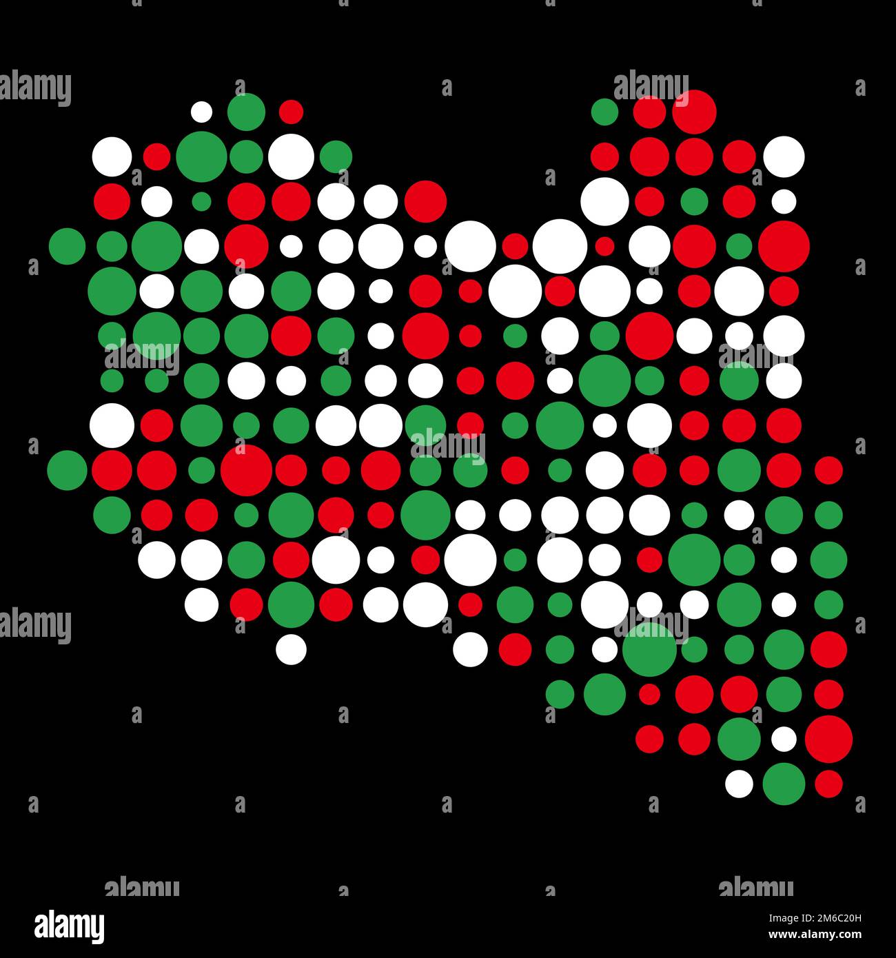 Libya Map Silhouette Pixelated generative pattern illustration Stock ...