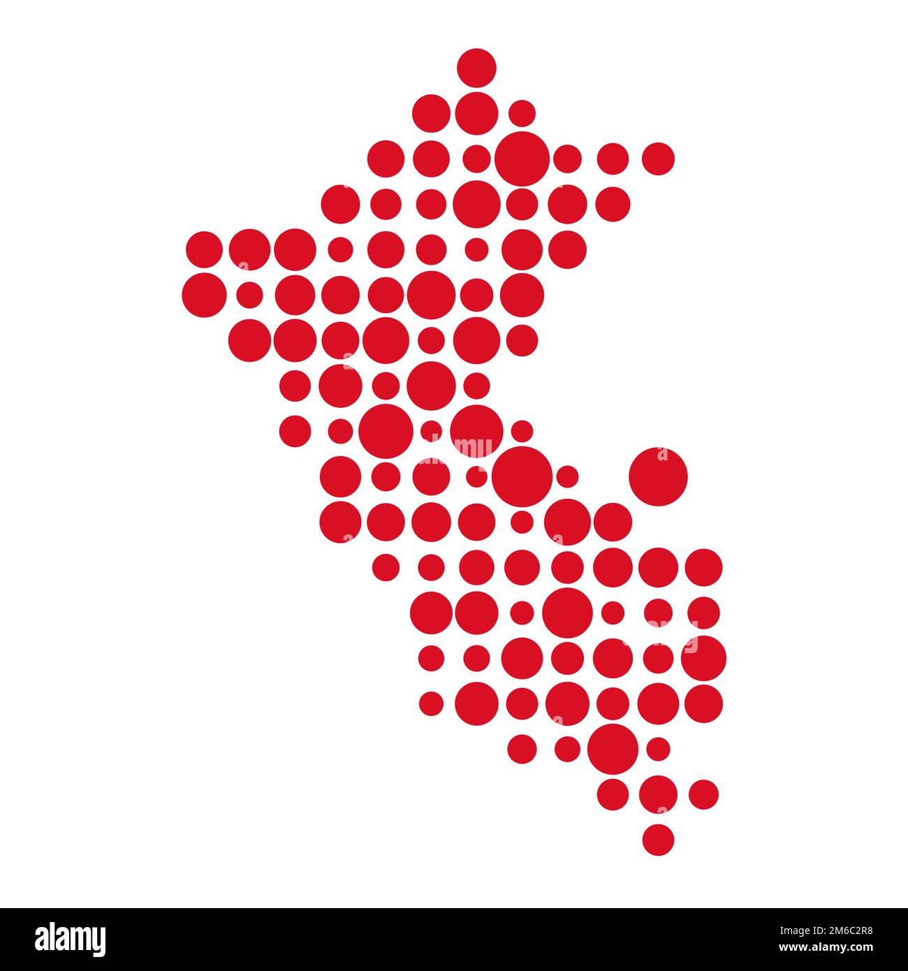 Peru Map Silhouette Pixelated generative pattern illustration Stock Vector