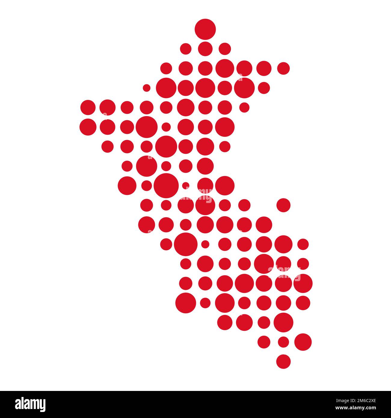 Peru Map Silhouette Pixelated generative pattern illustration Stock Vector