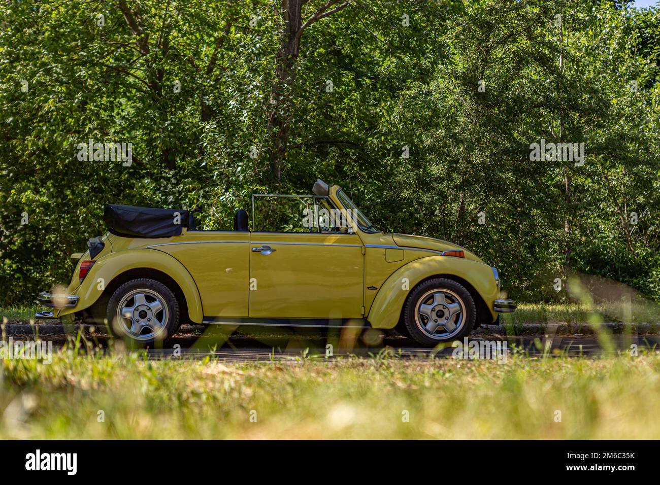 VW Beetle Convertible Stock Photo
