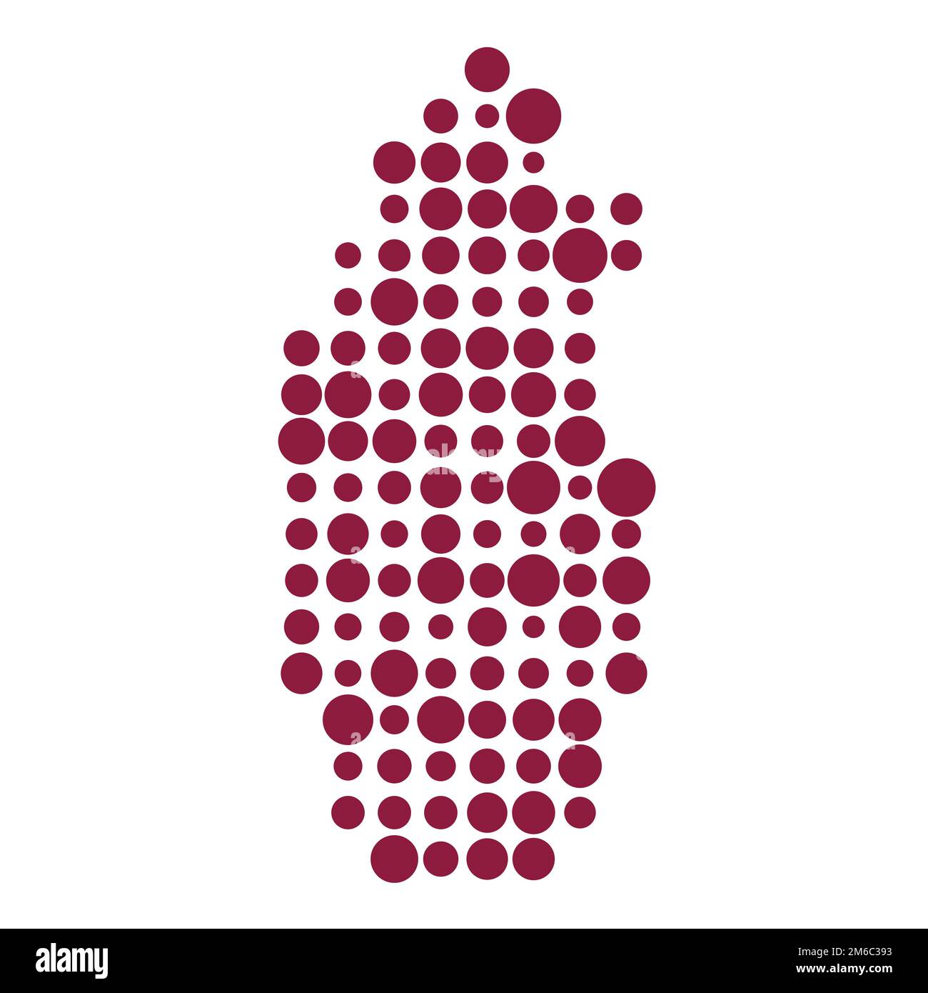 Qatar Map Silhouette Pixelated generative pattern illustration Stock ...