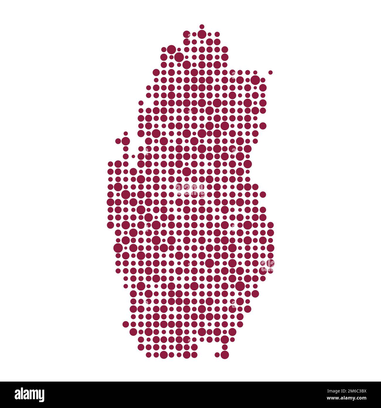 Qatar Map Silhouette Pixelated generative pattern illustration Stock ...