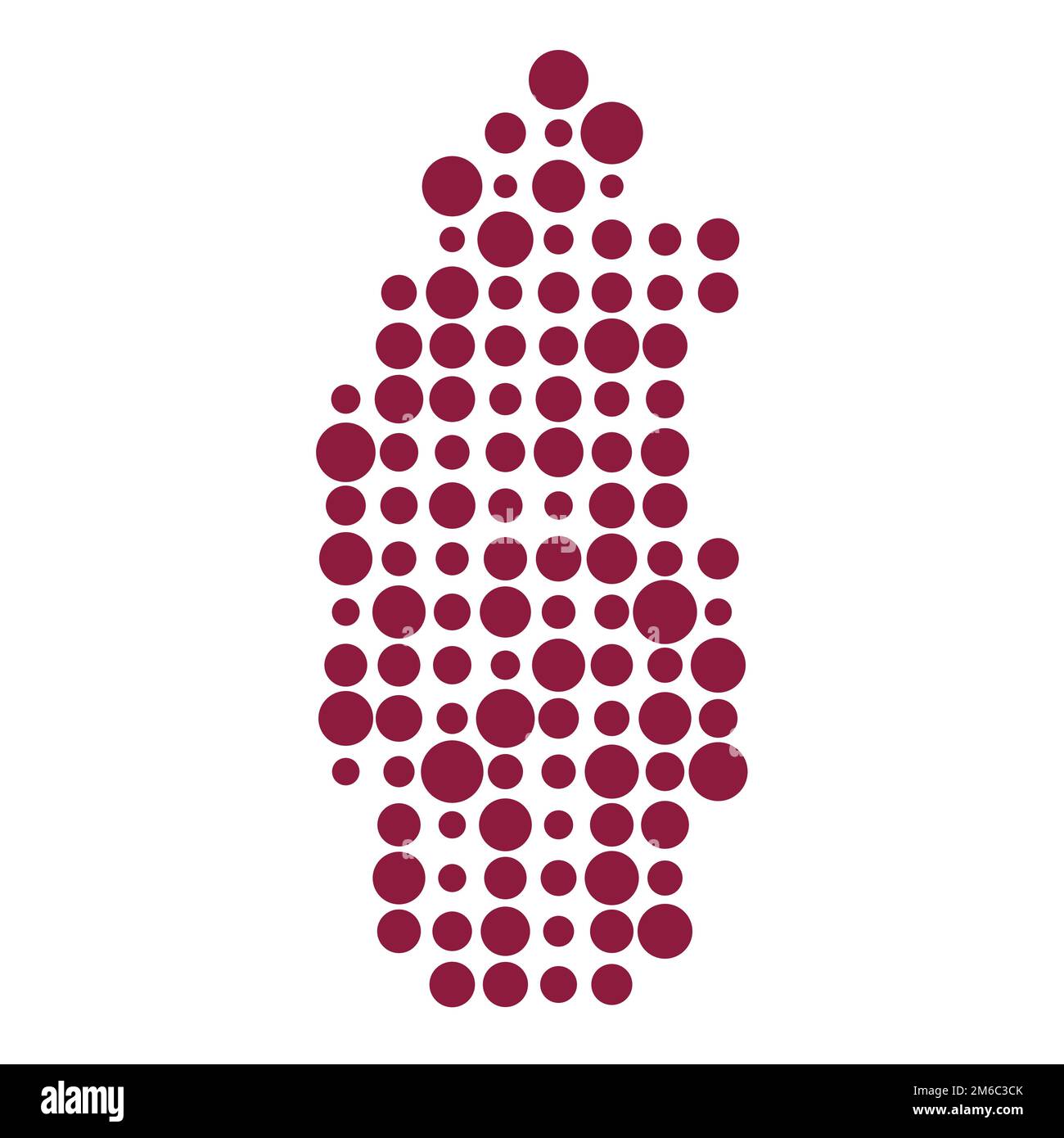 Qatar Map Silhouette Pixelated generative pattern illustration Stock ...