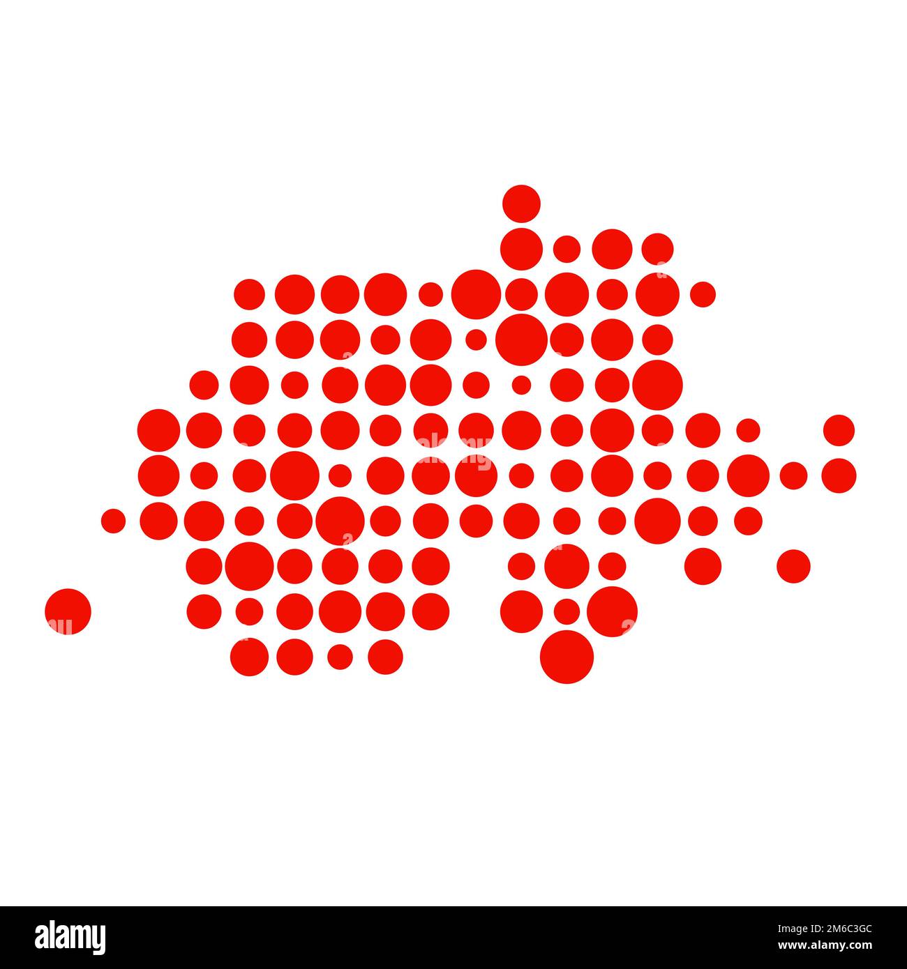 Switzerland Map Silhouette Pixelated generative pattern illustration Stock Vector