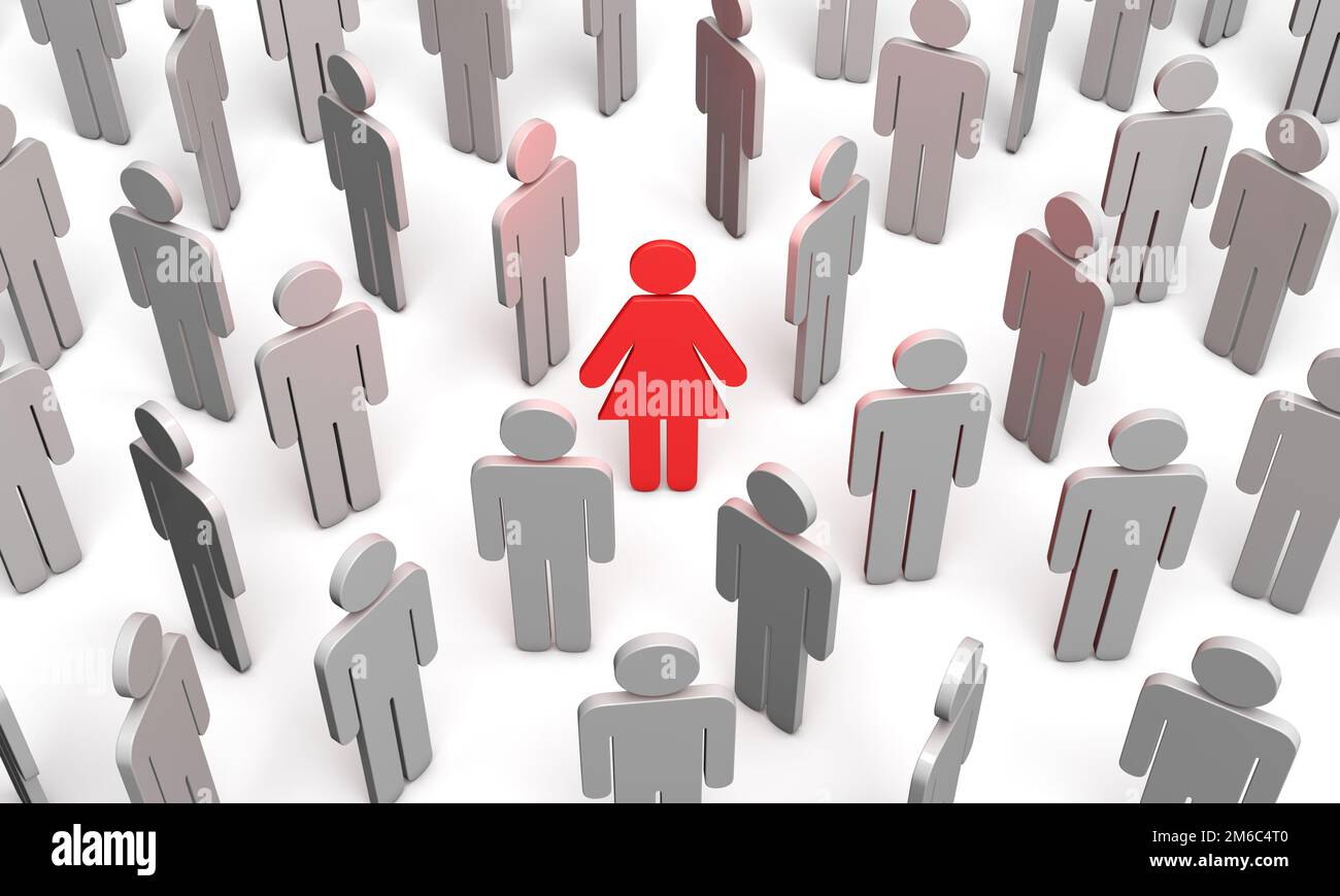 Difficult choice (symbolic figures of people). 3D rendering illustration Stock Photo Alamy